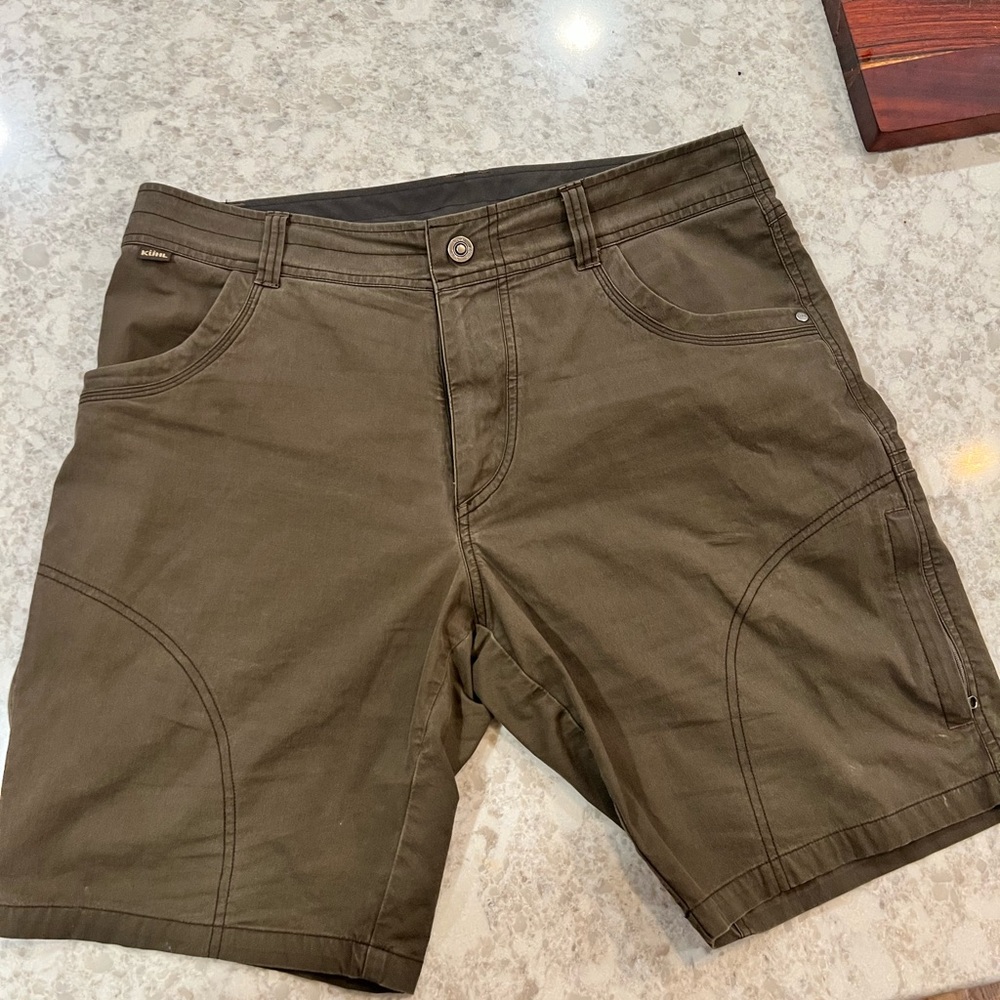 Kuhl Ramblr shorts. Gun metal 35 waist 10 inch inseam